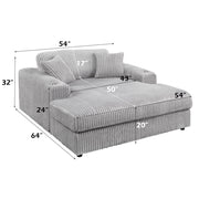 Hilde Chaise w/2 Pillows - LV03681