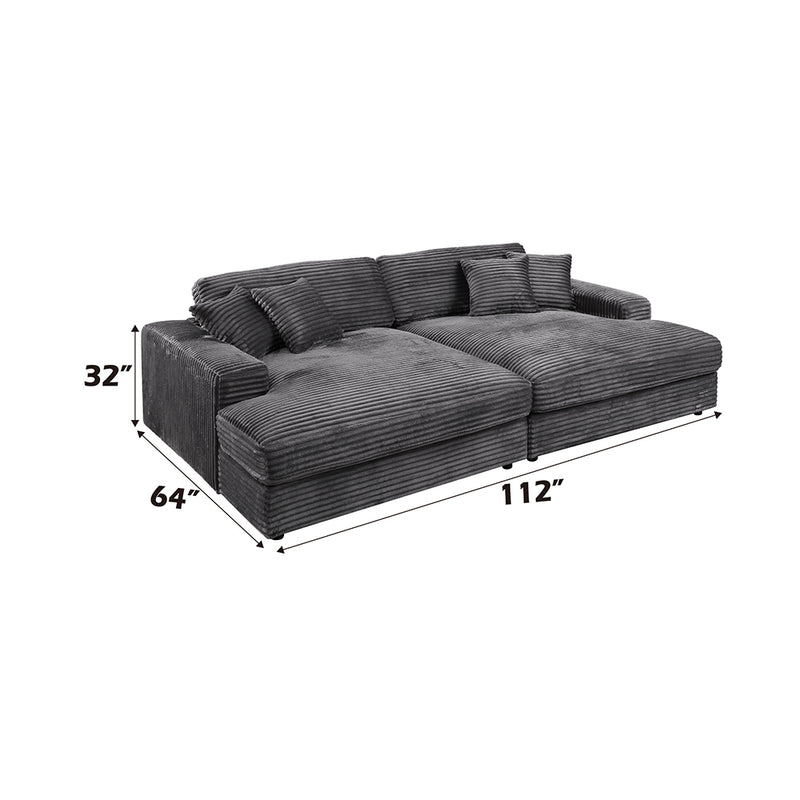 Hilde Chaise w/2 Pillows - LV03690