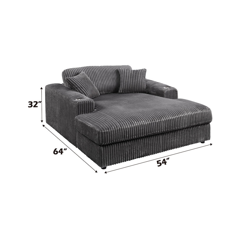 Hilde Chaise w/2 Pillows - LV03691