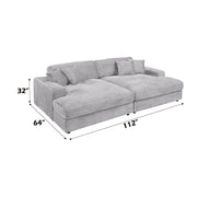 Hilde Sectional Sofa w/4 Pillows - LV03680