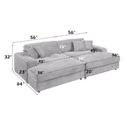 Hilde Sectional Sofa w/4 Pillows - LV03680