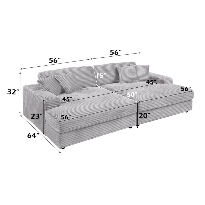 Hilde Sectional Sofa w/4 Pillows - LV03680