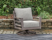 Hillside Barn Outdoor Sofa and 2 Chairs with Coffee Table in Gray/Brown - PKG021260