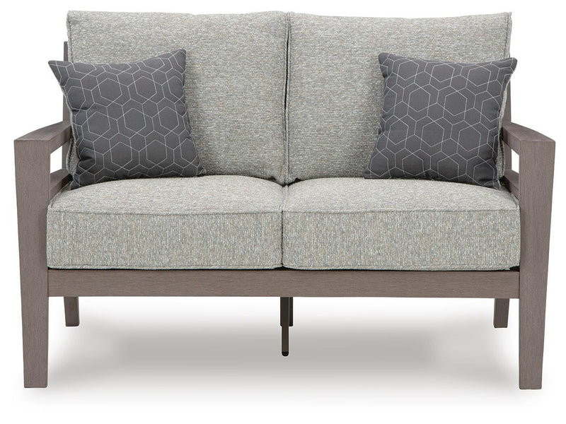Hillside Barn Outdoor Sofa and Loveseat in Gray/Brown - PKG021258