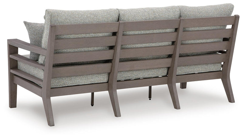 Hillside Barn Outdoor Sofa and Loveseat in Gray/Brown - PKG021258
