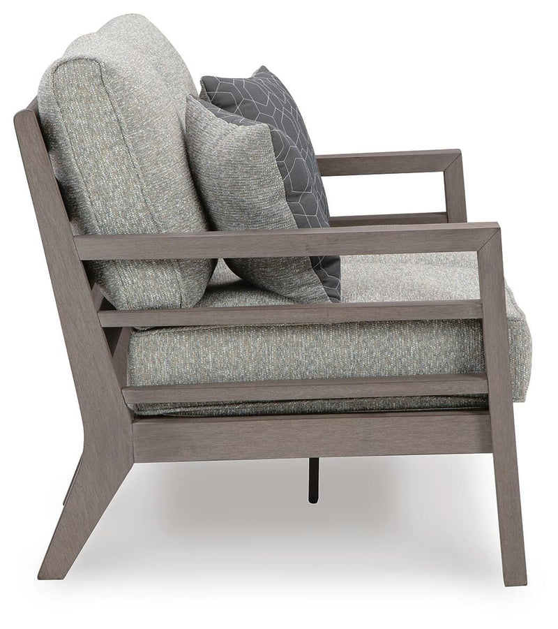 Hillside Barn Outdoor Sofa and Loveseat in Gray/Brown - PKG021258