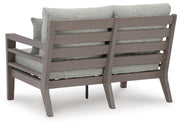Hillside Barn Outdoor Sofa and Loveseat in Gray/Brown - PKG021258