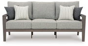 Hillside Barn Outdoor Sofa and Loveseat in Gray/Brown - PKG021258