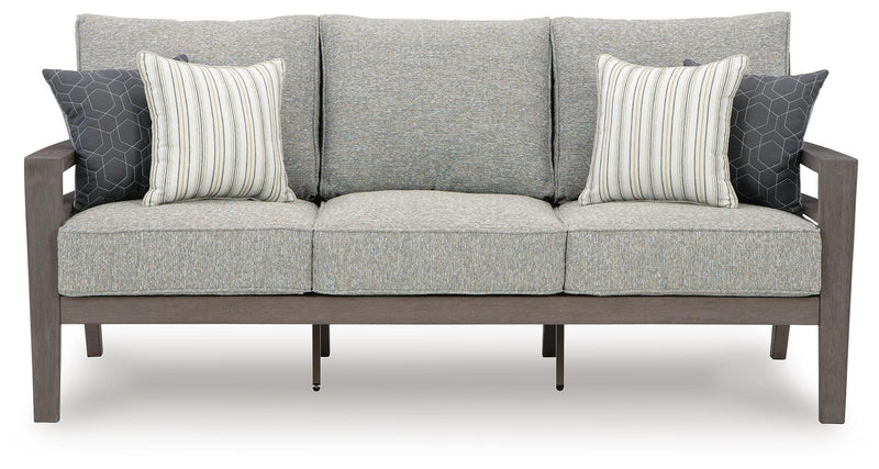 Hillside Barn Outdoor Sofa and Loveseat in Gray/Brown - PKG021258