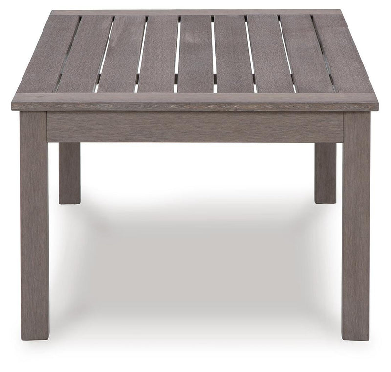 Hillside Barn Outdoor Sofa and Loveseat with Coffee Table in Gray/Brown - PKG021259
