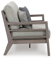Hillside Barn Outdoor Sofa and Loveseat with Coffee Table in Gray/Brown - PKG021259