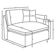 Hobson 4-piece Upholstered Modular Sectional Sofa Charcoal - 551455-SETB