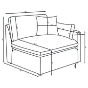 Hobson 4-piece Upholstered Modular Sectional Sofa Ivory - 551451-SETB