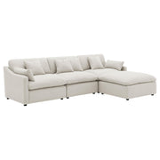 Hobson 4-piece Upholstered Modular Sectional Sofa Ivory - 551451-SETB