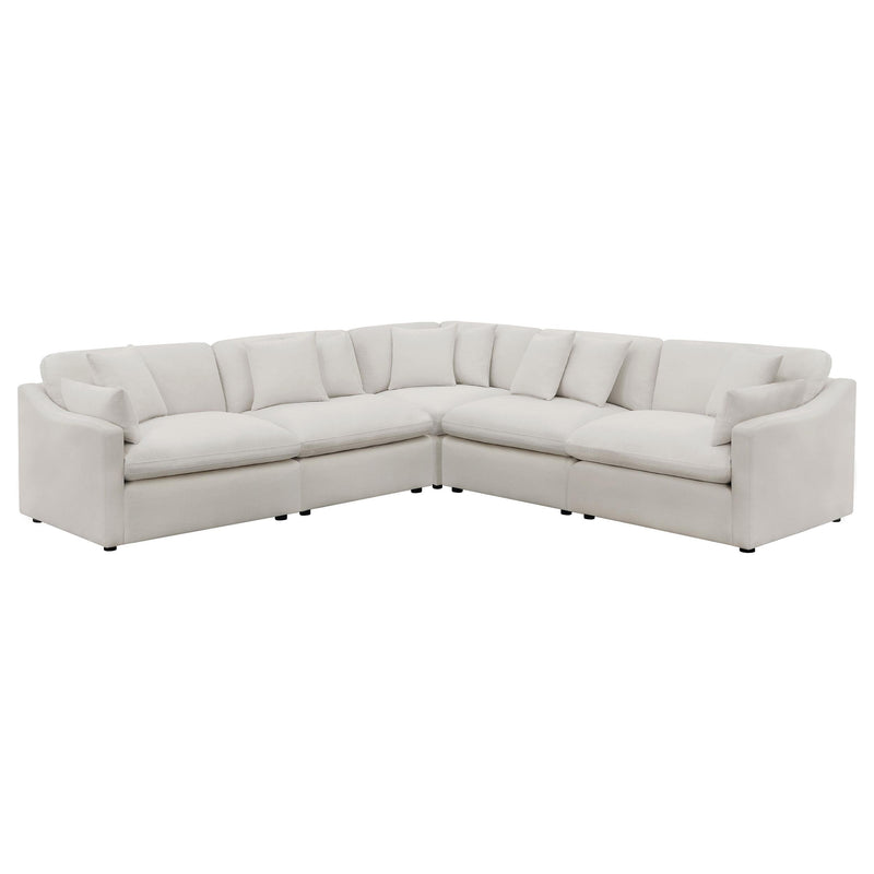 Hobson 5-piece Upholstered Modular Sectional Sofa Ivory - 551451-SETA