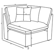 Hobson 6-piece Upholstered Modular Sectional Sofa Ivory - 551451-SET