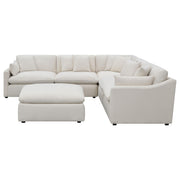 Hobson 6-piece Upholstered Modular Sectional Sofa Ivory - 551451-SET