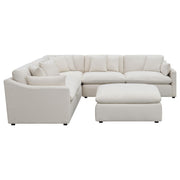 Hobson 6-piece Upholstered Modular Sectional Sofa Ivory - 551451-SET