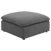 Hobson Square Upholstered Ottoman Charcoal - 551457