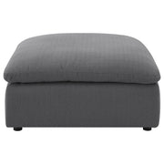 Hobson Square Upholstered Ottoman Charcoal - 551457