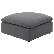 Hobson Square Upholstered Ottoman Charcoal - 551457
