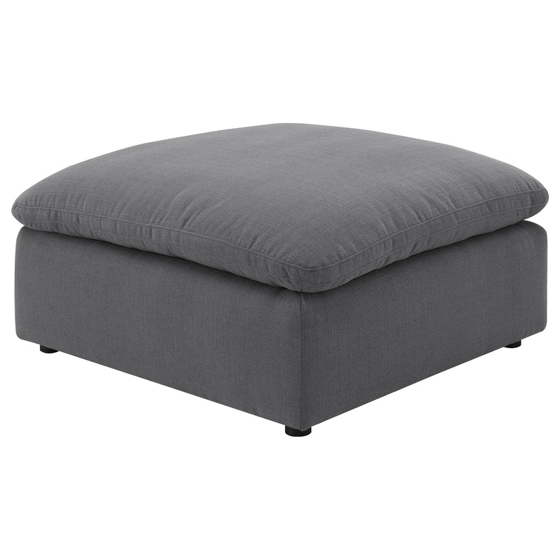 Hobson Square Upholstered Ottoman Charcoal - 551457