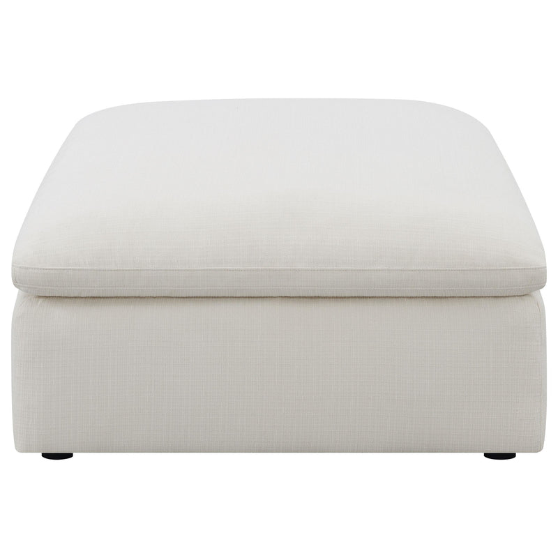 Hobson Square Upholstered Ottoman Ivory - 551453