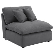 Hobson Upholstered Armless Chair Charcoal - 551455