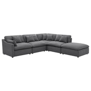 Hobson Upholstered Armless Chair Charcoal - 551455