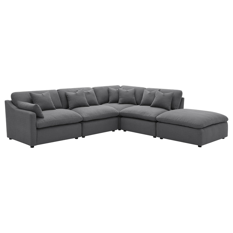 Hobson Upholstered Armless Chair Charcoal - 551455