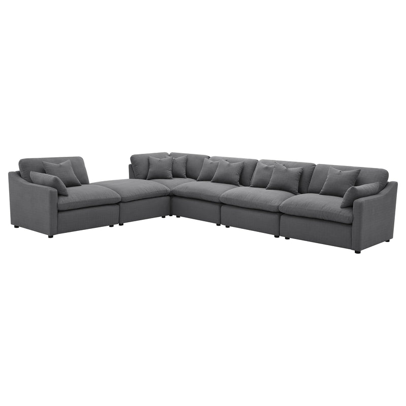 Hobson Upholstered Armless Chair Charcoal - 551455