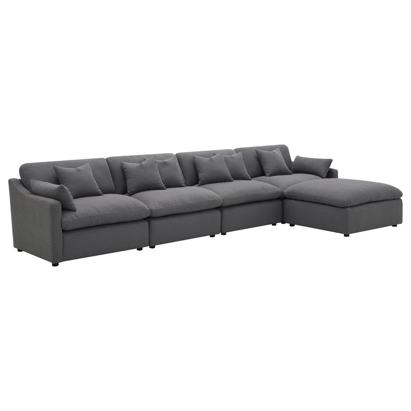 Hobson Upholstered Armless Chair Charcoal - 551455