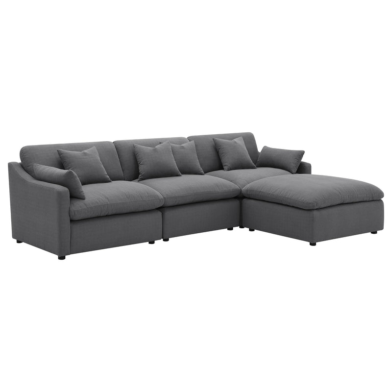 Hobson Upholstered Armless Chair Charcoal - 551455