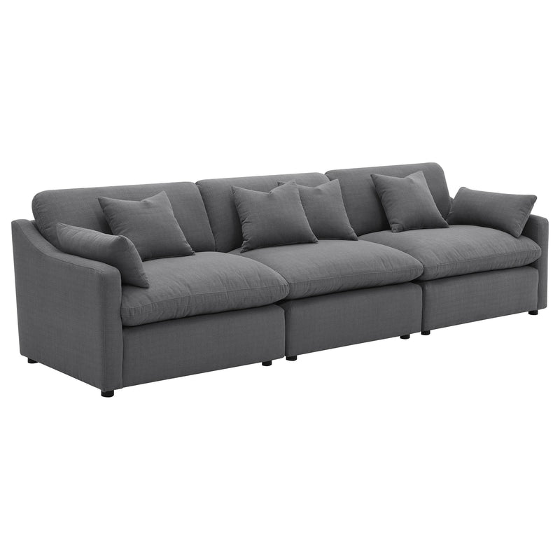 Hobson Upholstered Armless Chair Charcoal - 551455