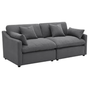 Hobson Upholstered Armless Chair Charcoal - 551455