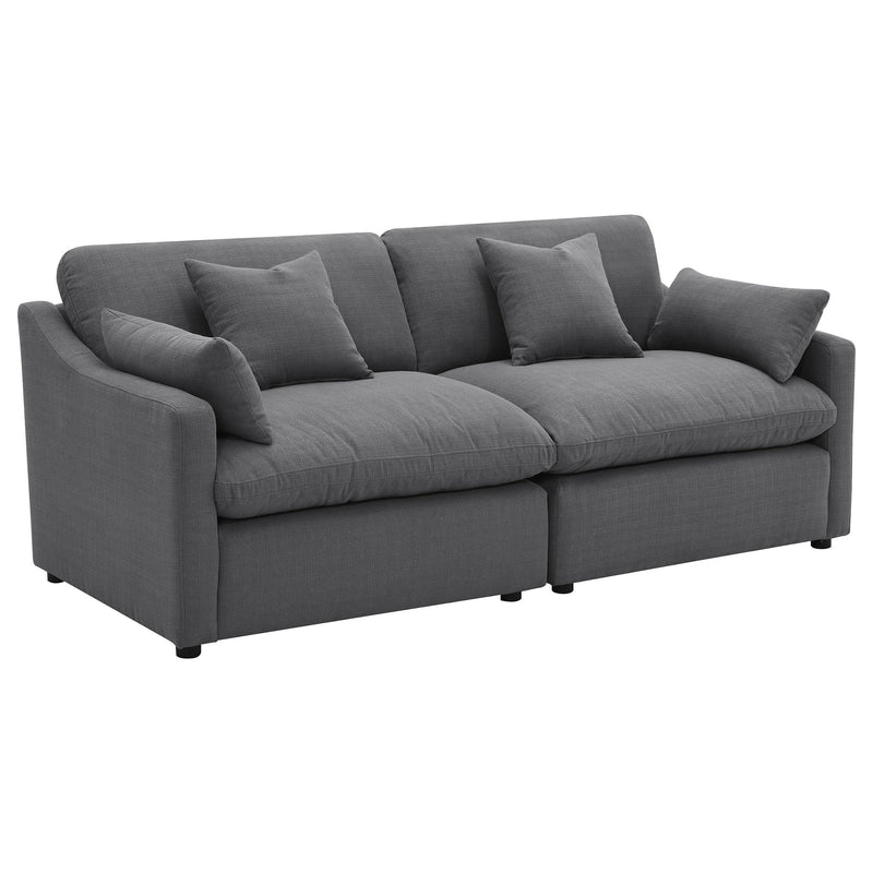 Hobson Upholstered Armless Chair Charcoal - 551455