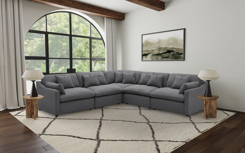 Hobson Upholstered Armless Chair Charcoal - 551455