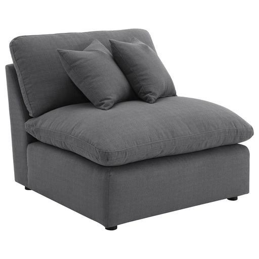 Hobson Upholstered Armless Chair Charcoal - 551455