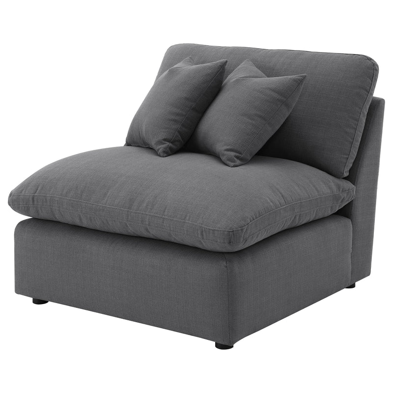 Hobson Upholstered Armless Chair Charcoal - 551455