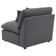 Hobson Upholstered Armless Chair Charcoal - 551455