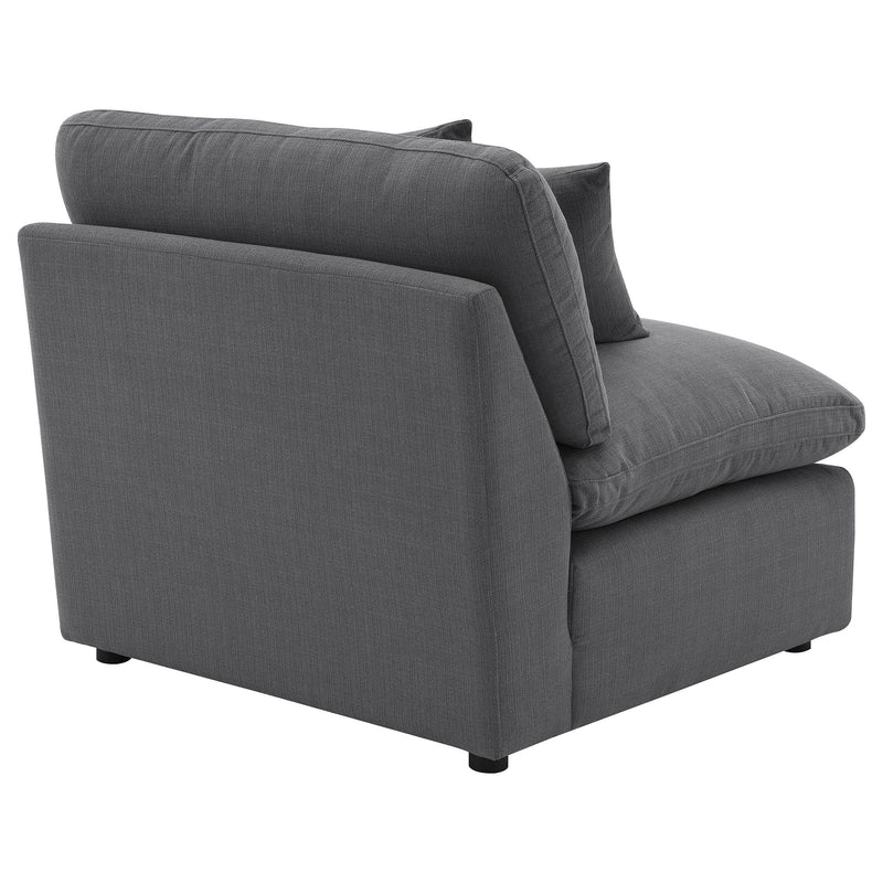 Hobson Upholstered Armless Chair Charcoal - 551455
