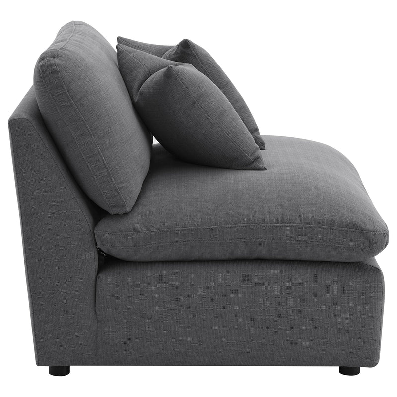 Hobson Upholstered Armless Chair Charcoal - 551455