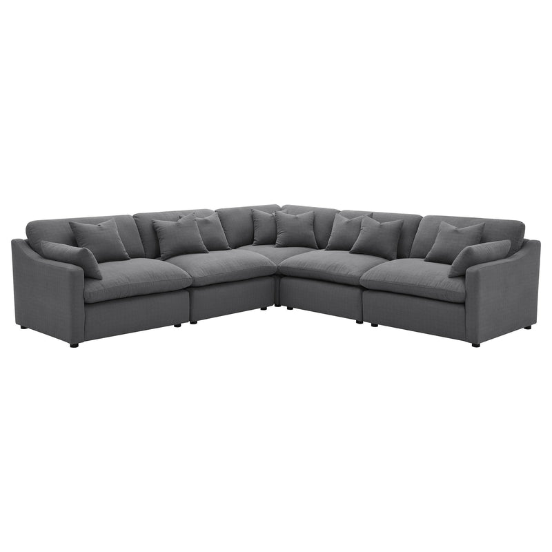 Hobson Upholstered Armless Chair Charcoal - 551455
