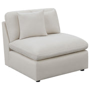 Hobson Upholstered Armless Chair Ivory - 551451