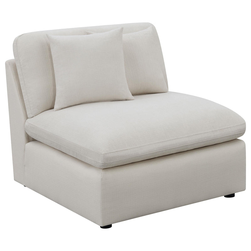 Hobson Upholstered Armless Chair Ivory - 551451