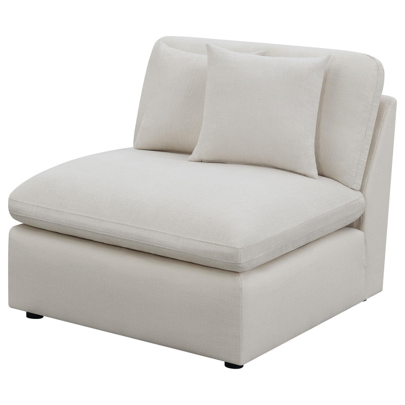 Hobson Upholstered Armless Chair Ivory - 551451