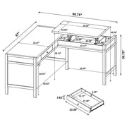 Hogan 1-drawer Lift Top L-shape Computer Writing Desk Mango - 800789