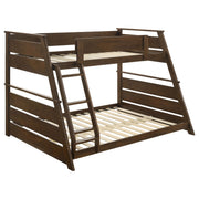 Holden Wood Veneer Twin Over Full Bunk Bed Walnut - 460593