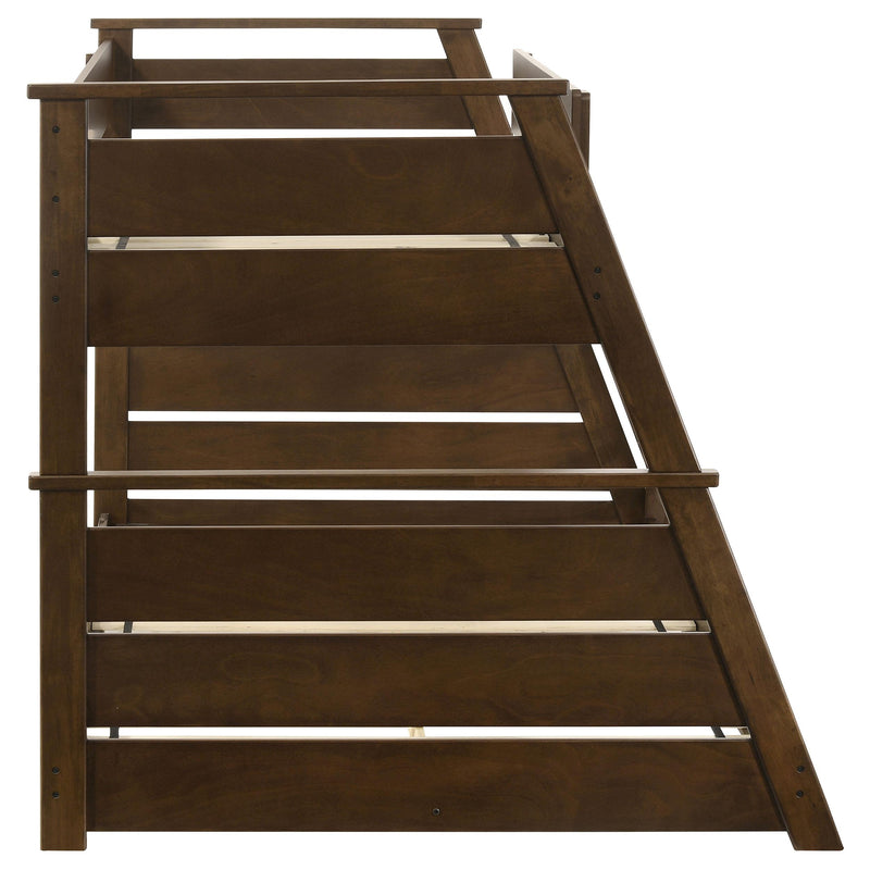 Holden Wood Veneer Twin Over Full Bunk Bed Walnut - 460593