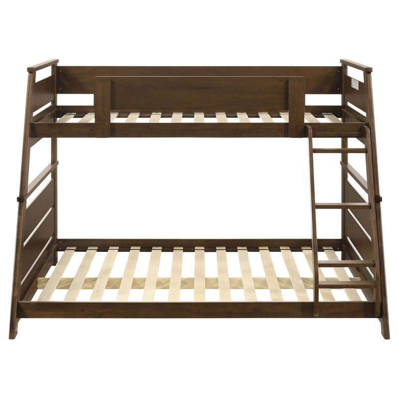 Holden Wood Veneer Twin Over Full Bunk Bed Walnut - 460593